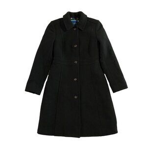 J. Crew Classic Lady Day Coat Women 6 Black Italian Double-Cloth Wool Thinsulate